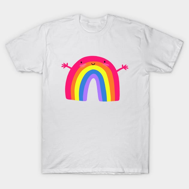 Cute Rainbow Hug T-Shirt by Sketchy